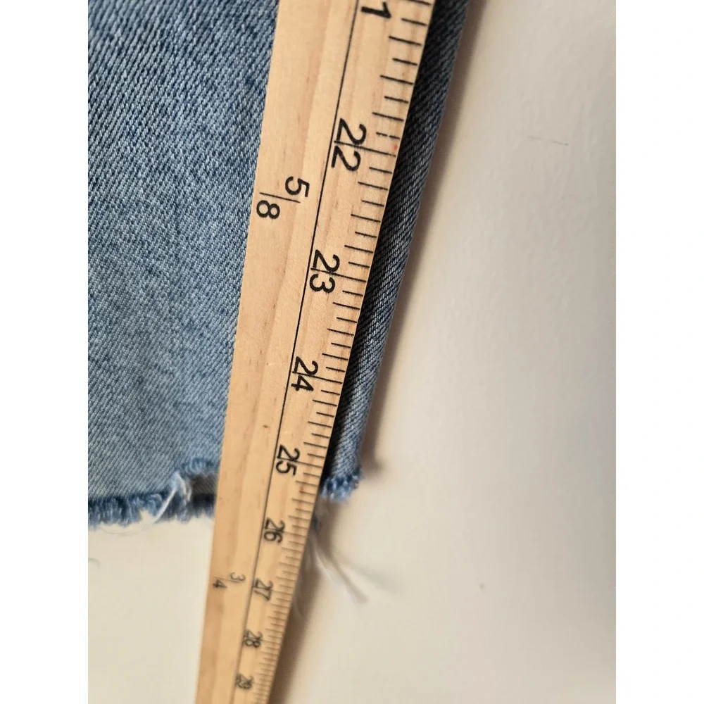 AGOLDE Straight Leg Jeans Nico Light Wash Button Fly Distressed Size 31